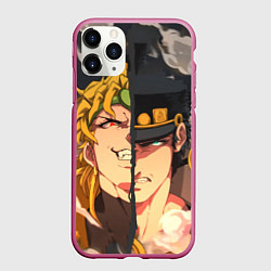 Чехол iPhone 11 Pro матовый Dio Brando x Jotaro, цвет: 3D-малиновый