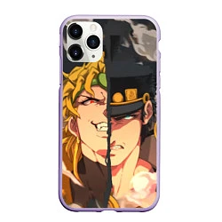 Чехол iPhone 11 Pro матовый Dio Brando x Jotaro, цвет: 3D-светло-сиреневый