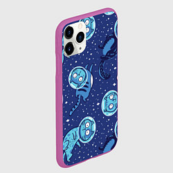 Чехол iPhone 11 Pro матовый Кот Космонавт, цвет: 3D-фиолетовый — фото 2