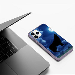 Чехол iPhone 11 Pro матовый WOLF, цвет: 3D-серый — фото 2