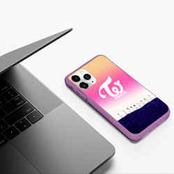 Чехол iPhone 11 Pro матовый TWICE, цвет: 3D-фиолетовый — фото 2