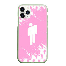 Чехол iPhone 11 Pro матовый Billie Eilish: Pink Style, цвет: 3D-салатовый