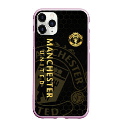Чехол iPhone 11 Pro матовый Манчестер Юнайтед - team coat of arms, цвет: 3D-розовый