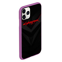 Чехол iPhone 11 Pro матовый CYBERPUNK 2077, цвет: 3D-фиолетовый — фото 2