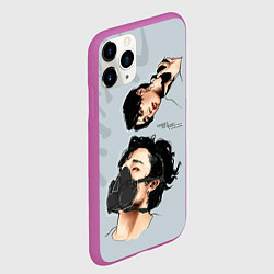 Чехол iPhone 11 Pro матовый Stray Kids, цвет: 3D-фиолетовый — фото 2