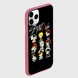 Чехол iPhone 11 Pro матовый Stray Kids, цвет: 3D-малиновый — фото 2