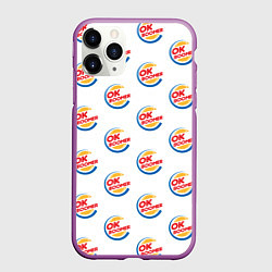 Чехол iPhone 11 Pro матовый OK boomer logo, цвет: 3D-фиолетовый