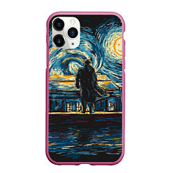 Чехол iPhone 11 Pro матовый Sherlock, цвет: 3D-малиновый