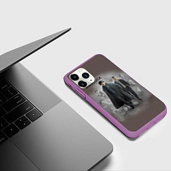Чехол iPhone 11 Pro матовый Sherlock, цвет: 3D-фиолетовый — фото 2