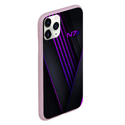 Чехол iPhone 11 Pro матовый Mass Effect N7, цвет: 3D-розовый — фото 2