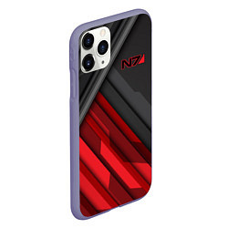 Чехол iPhone 11 Pro матовый Mass Effect N7, цвет: 3D-серый — фото 2