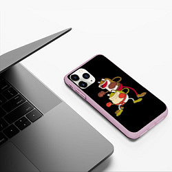 Чехол iPhone 11 Pro матовый Cuphead - Рибби и Крокс, цвет: 3D-розовый — фото 2