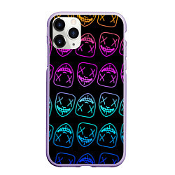 Чехол iPhone 11 Pro матовый Маска, цвет: 3D-светло-сиреневый