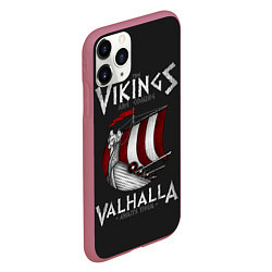 Чехол iPhone 11 Pro матовый Vikings Valhalla, цвет: 3D-малиновый — фото 2