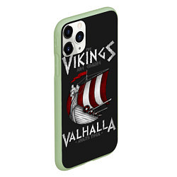 Чехол iPhone 11 Pro матовый Vikings Valhalla, цвет: 3D-салатовый — фото 2