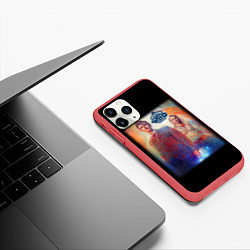 Чехол iPhone 11 Pro матовый Doctor Who, цвет: 3D-красный — фото 2
