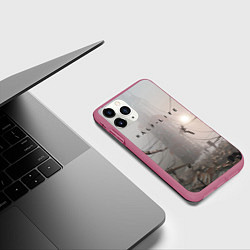 Чехол iPhone 11 Pro матовый HALF-LIFE, цвет: 3D-малиновый — фото 2
