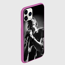 Чехол iPhone 11 Pro матовый Chester Bennington Linkin Park, цвет: 3D-фиолетовый — фото 2