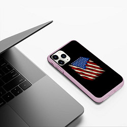 Чехол iPhone 11 Pro матовый Флаг, цвет: 3D-розовый — фото 2