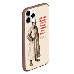 Чехол iPhone 11 Pro матовый Сталин, цвет: 3D-коричневый — фото 2