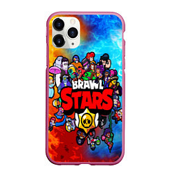 Чехол iPhone 11 Pro матовый BrawlStars All heroes