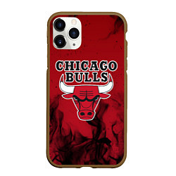 Чехол iPhone 11 Pro матовый CHICAGO BULLS