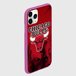 Чехол iPhone 11 Pro матовый CHICAGO BULLS, цвет: 3D-фиолетовый — фото 2