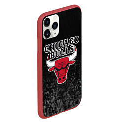 Чехол iPhone 11 Pro матовый CHICAGO BULLS, цвет: 3D-красный — фото 2