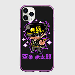 Чехол iPhone 11 Pro матовый Приключения ДжоДжо, цвет: 3D-фиолетовый