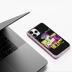 Чехол iPhone 11 Pro матовый Приключения ДжоДжо Hair?!, цвет: 3D-розовый — фото 2