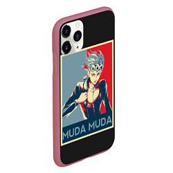 Чехол iPhone 11 Pro матовый JoJo Bizarre Adventure, цвет: 3D-малиновый — фото 2