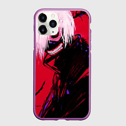 Чехол iPhone 11 Pro матовый Токийский Гуль, цвет: 3D-фиолетовый
