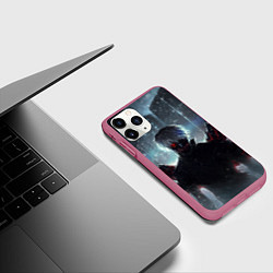 Чехол iPhone 11 Pro матовый Токийский Гуль, цвет: 3D-малиновый — фото 2