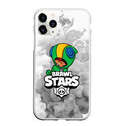 Чехол iPhone 11 Pro матовый BRAWL STARS LEON, цвет: 3D-белый