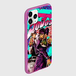 Чехол iPhone 11 Pro матовый Jojo, цвет: 3D-фиолетовый — фото 2