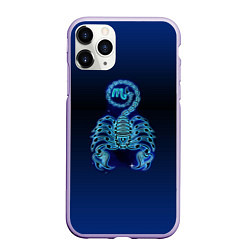 Чехол iPhone 11 Pro матовый Знаки Зодиака Скорпион, цвет: 3D-светло-сиреневый