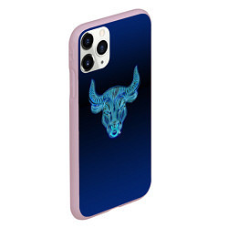 Чехол iPhone 11 Pro матовый Знаки Зодиака Телец, цвет: 3D-розовый — фото 2