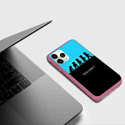 Чехол iPhone 11 Pro матовый MINECRAFT, цвет: 3D-малиновый — фото 2