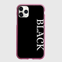 Чехол iPhone 11 Pro матовый Чёрная футболка с текстом
