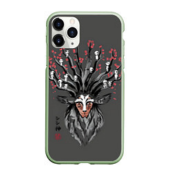 Чехол iPhone 11 Pro матовый Princess Mononoke, цвет: 3D-салатовый