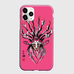 Чехол iPhone 11 Pro матовый Принцесса Мононоке, цвет: 3D-малиновый
