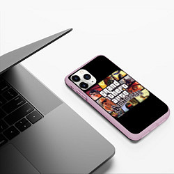 Чехол iPhone 11 Pro матовый GTA SA, цвет: 3D-розовый — фото 2