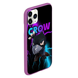 Чехол iPhone 11 Pro матовый Brawl Stars CROW, цвет: 3D-фиолетовый — фото 2