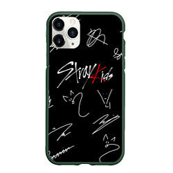 Чехол iPhone 11 Pro матовый STRAY KIDS, цвет: 3D-темно-зеленый