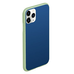 Чехол iPhone 11 Pro матовый 19-4052 Classic Blue, цвет: 3D-салатовый — фото 2