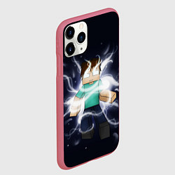 Чехол iPhone 11 Pro матовый MINECRAFT, цвет: 3D-малиновый — фото 2