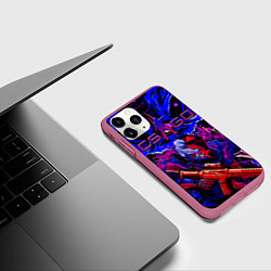 Чехол iPhone 11 Pro матовый CS GO hyper beast IMBAskin, цвет: 3D-малиновый — фото 2