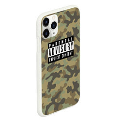Чехол iPhone 11 Pro матовый Parental Advisory, цвет: 3D-белый — фото 2