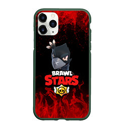 Чехол iPhone 11 Pro матовый BRAWL STARS CROW