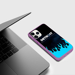 Чехол iPhone 11 Pro матовый DETROIT: BECOME HUMAN, цвет: 3D-фиолетовый — фото 2